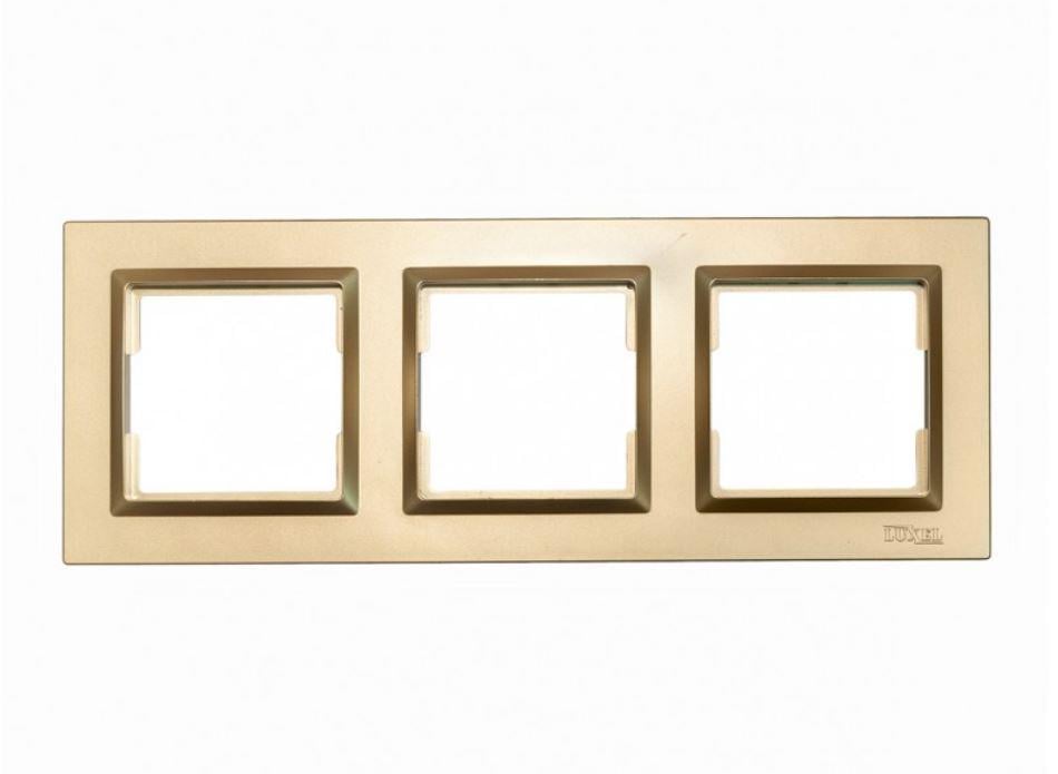 Рамка 3-я горизонтальная Luxel Jazz Бронзовый (9623)