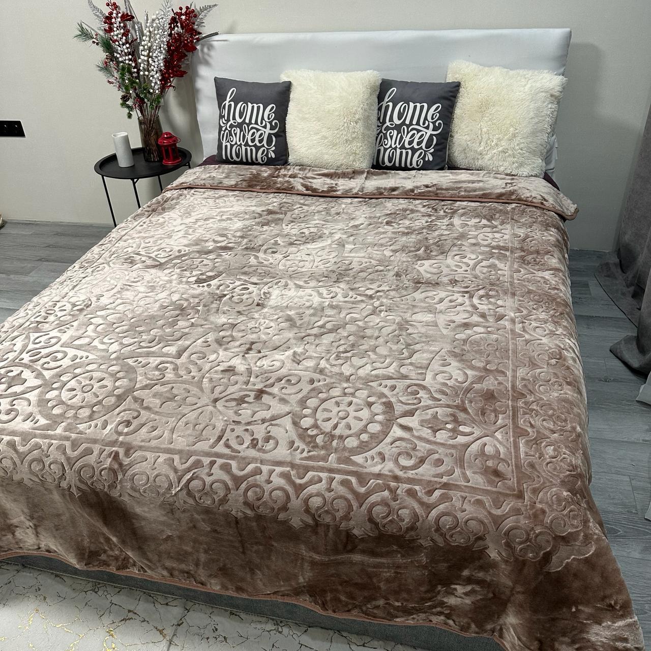 Покривало на ліжко акрилове 200x230 см Кавовий (P-акрил-13) - фото 10 Покривало на ліжко акрилове 200x230 см Кавовий (P-акрил-13) - фото 10