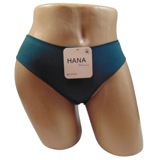 Трусы женские Hana 57247 хлопковые в рубчик L/XL Зеленый (2080399788)