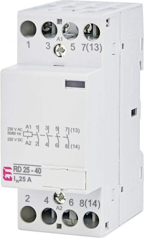 Контактор модульный ETI RD 25-40 4P 25A 4NO 230V (2464010)