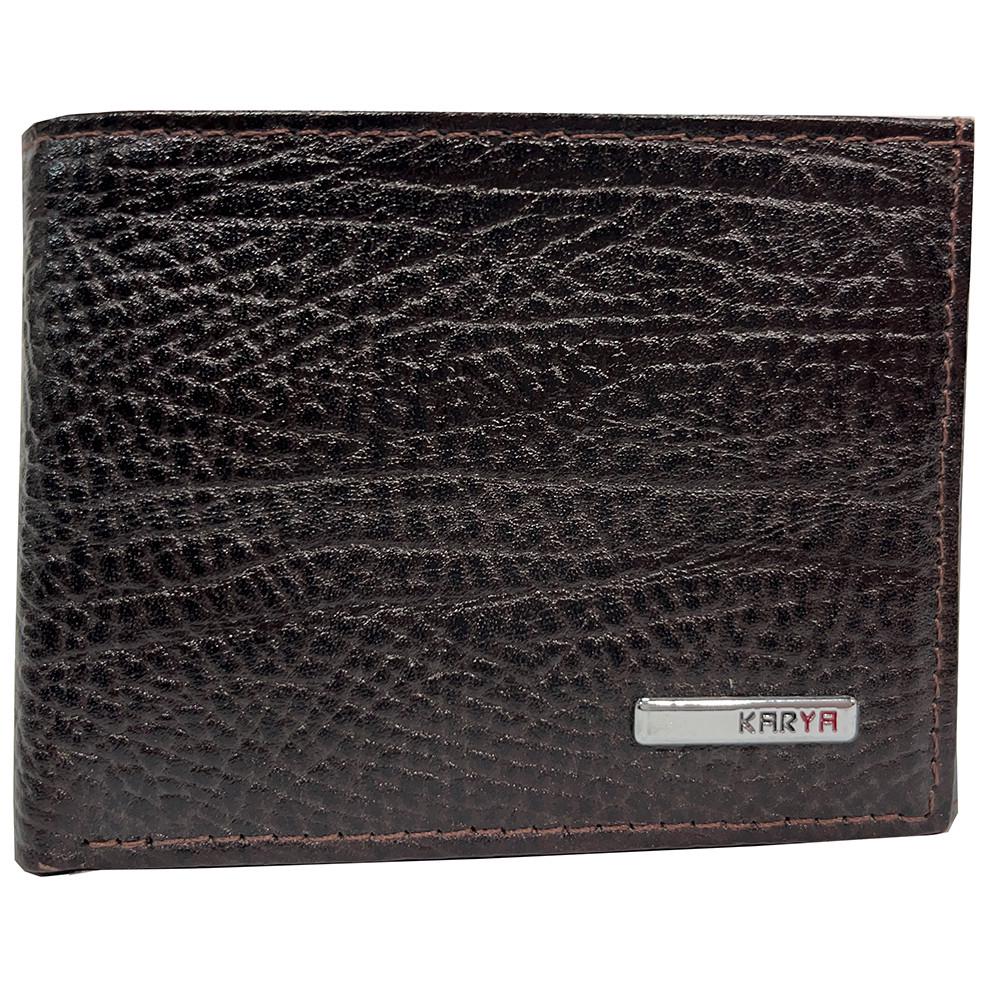 Портмоне чоловіче з зажимом з натуральної шкіри Karya Коричневий (0931-04)