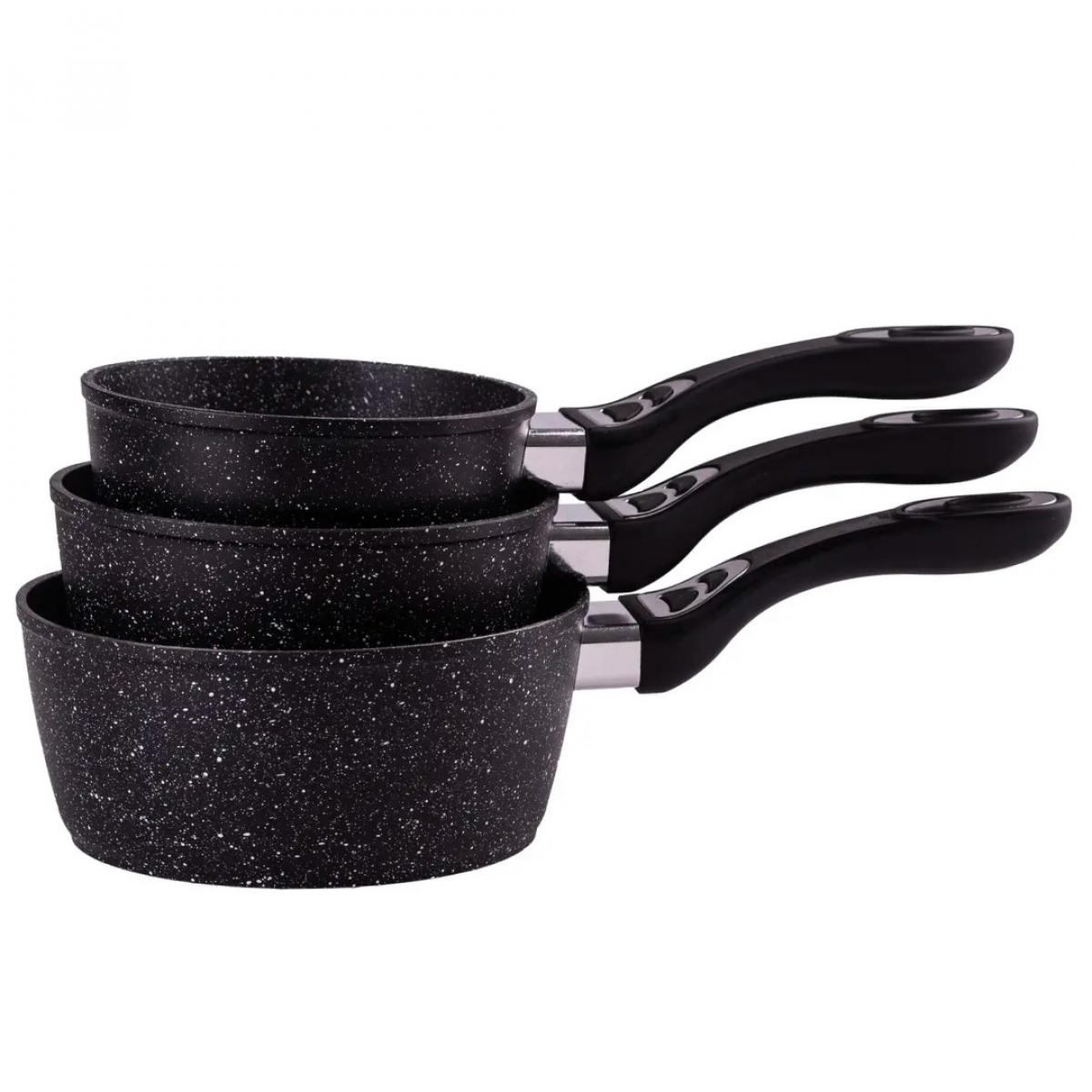 Набор ковшей с антипригарным покрытием 3 пр. Черный (HP655)