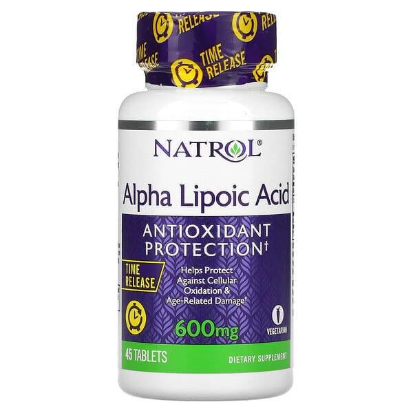 Альфа-ліпоєва кислота Natrol Alpha Lipoic Acid 600 мг 45 таб. (1544)