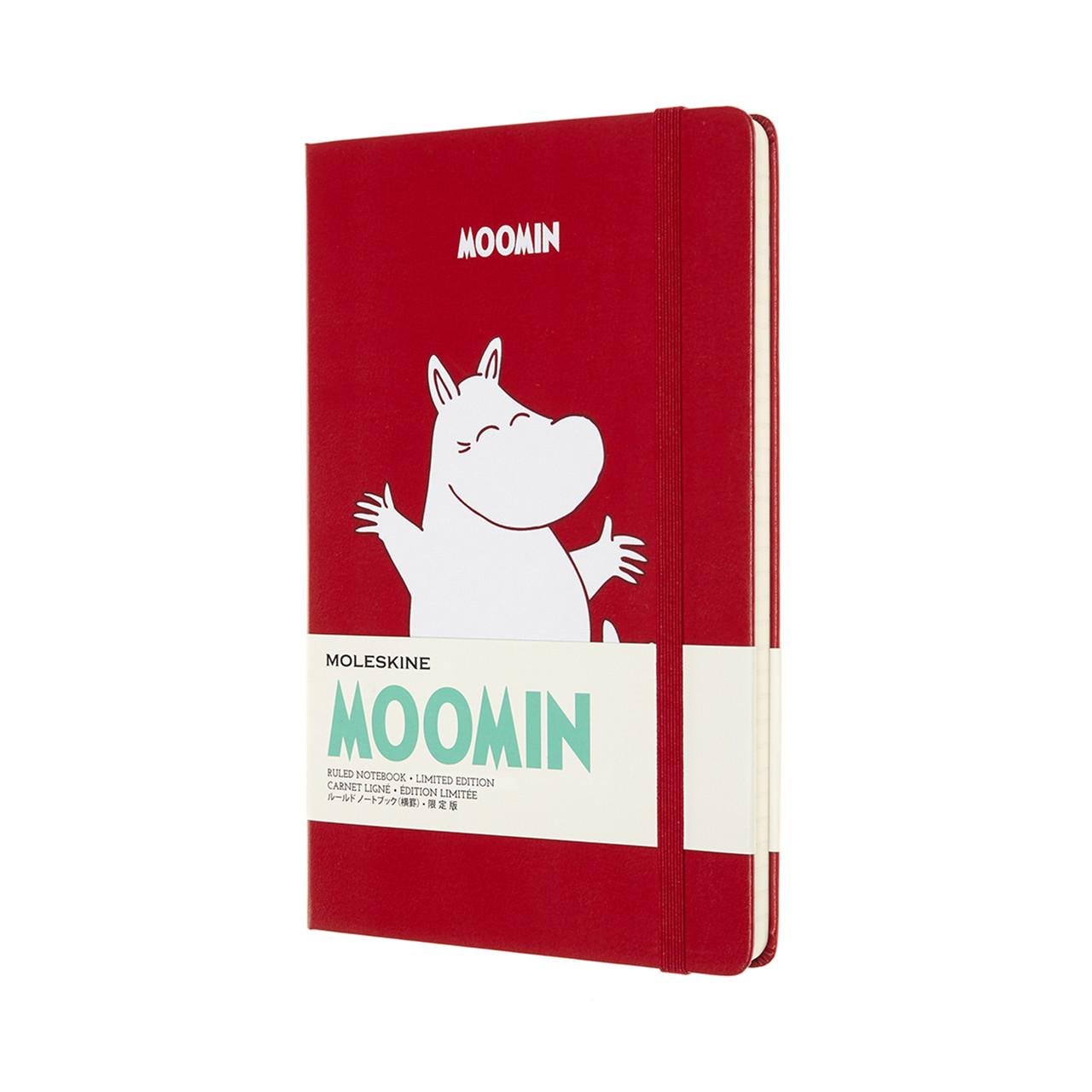Блокнот Moleskine Moomin средний 13х21 см в линейку Красный