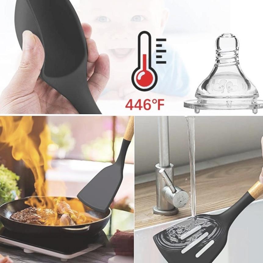 Кухонный набор из 24 пр. Kitchen Art с бамбуковой ручкой Серый - фото 6 Кухонный набор из 24 пр. Kitchen Art с бамбуковой ручкой Серый - фото 6