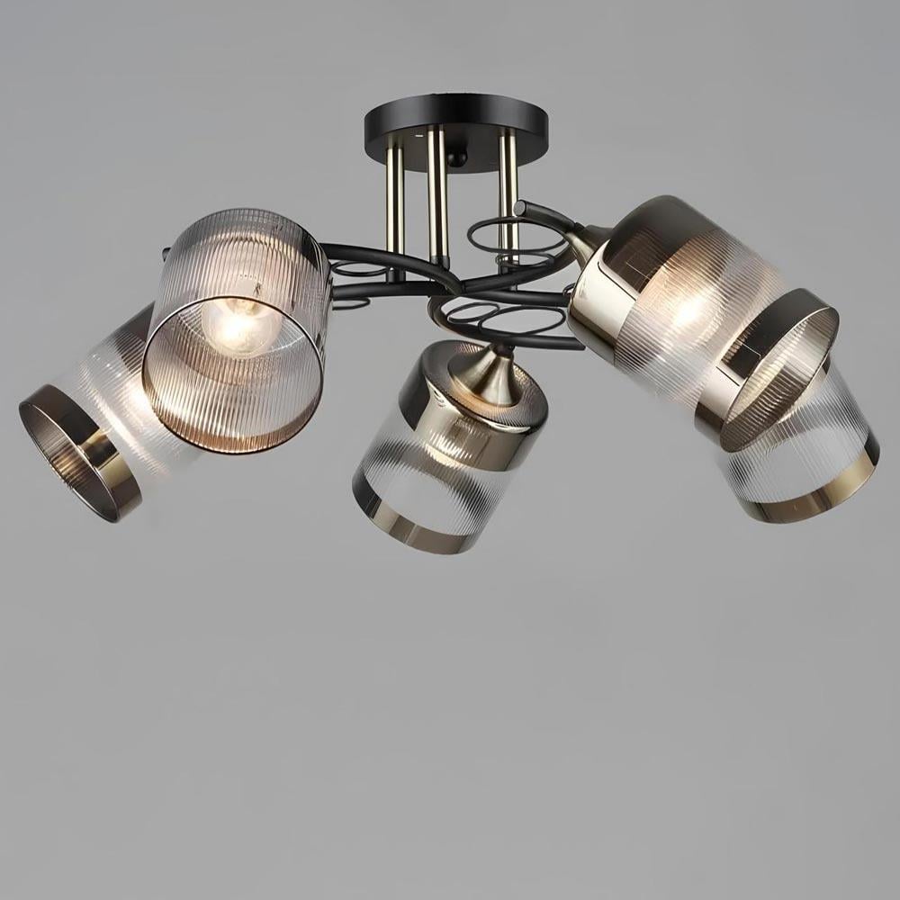 Люстра потолочная Light House SR-20389/5 BK+AB D580хH250 E27 Черный/Бронзовый