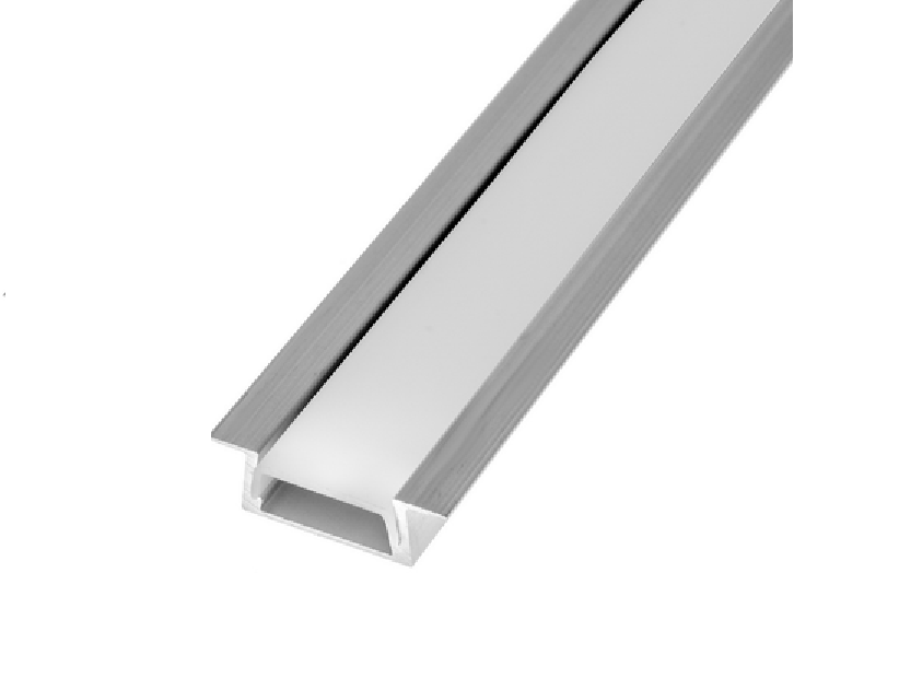 Профиль под LED ленту врезной алюминий и рассеиватель