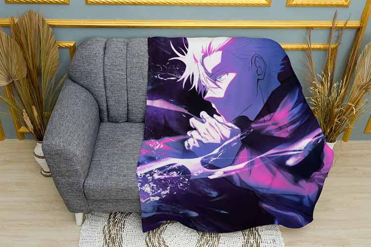 Плед Satoru Gojo Jujutsu Kaisen плюш двошаровий 135х150 см (113746-2)