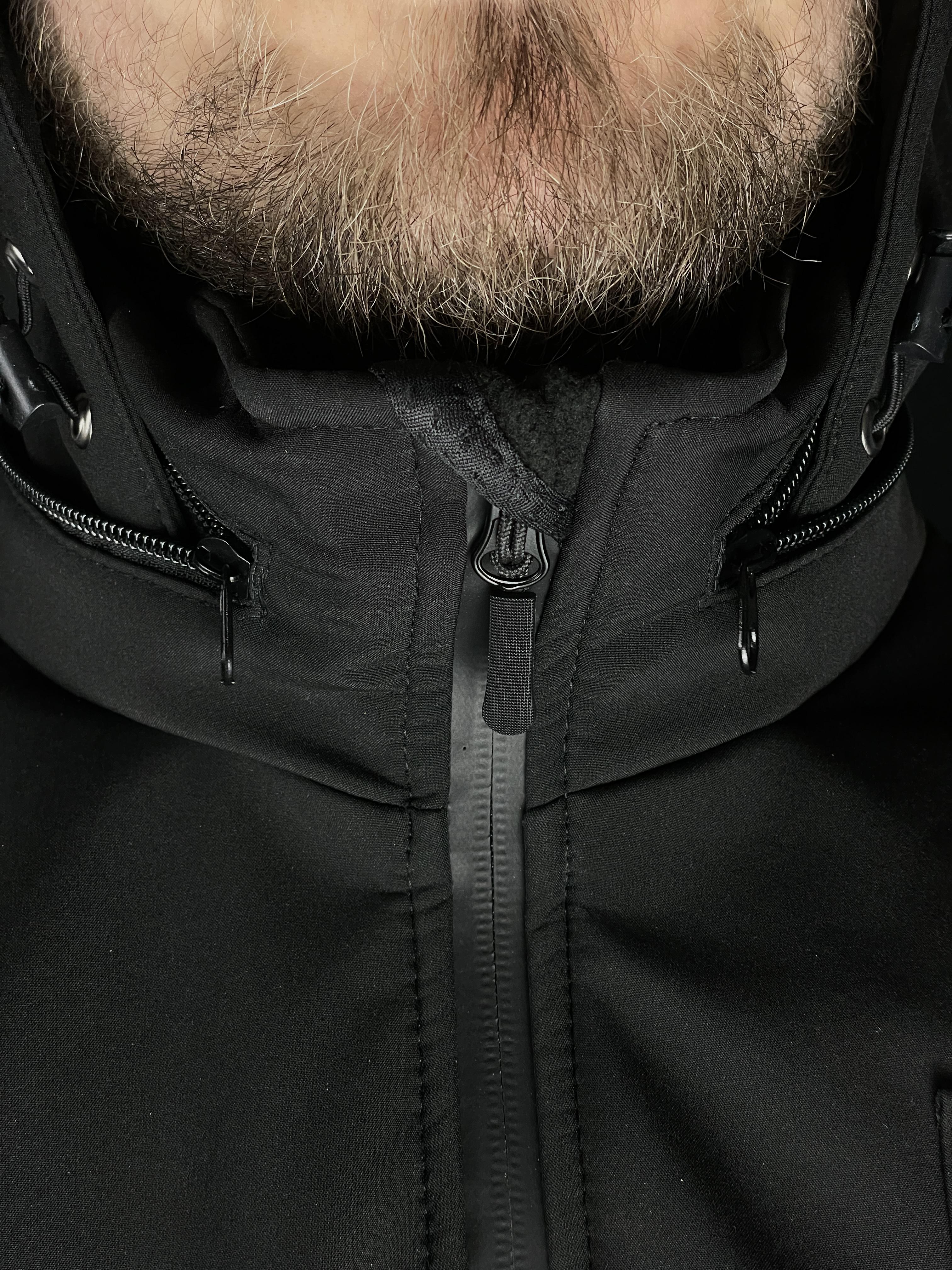 Військова куртка COOPERR Soft Shell III з прихованим капюшоном XL Чорний (KUR-10.1.XL) - фото 11 Військова куртка COOPERR Soft Shell III з прихованим капюшоном XL Чорний (KUR-10.1.XL) - фото 11