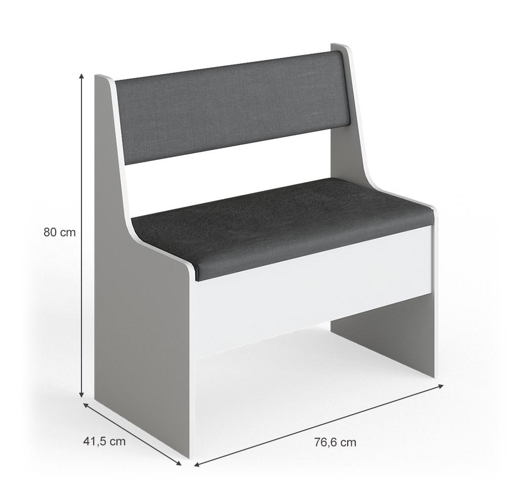 Лавка для кухонного уголка Vicco Roman 77х42 Белый - фото 2 Лавка для кухонного уголка Vicco Roman 77х42 Белый - фото 2