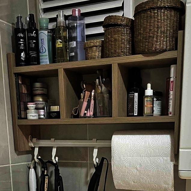 Полка для ванной из дерева Лобез Сепия (ВНП/006308)