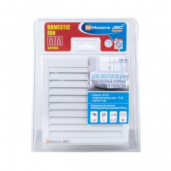 Вентилятор Mmotors MM 100 60 м³ квадратний з ультратонким клапаном Білий - фото 4 Вентилятор Mmotors MM 100 60 м³ квадратний з ультратонким клапаном Білий - фото 4
