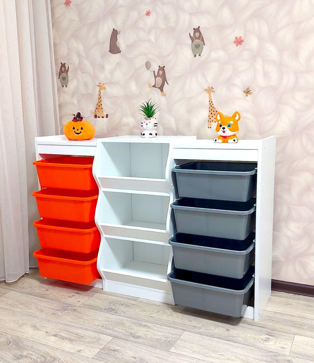 Органайзер для детских игрушек 2в1 с контейнерами и полками - фото 9 Органайзер для детских игрушек 2в1 с контейнерами и полками - фото 9