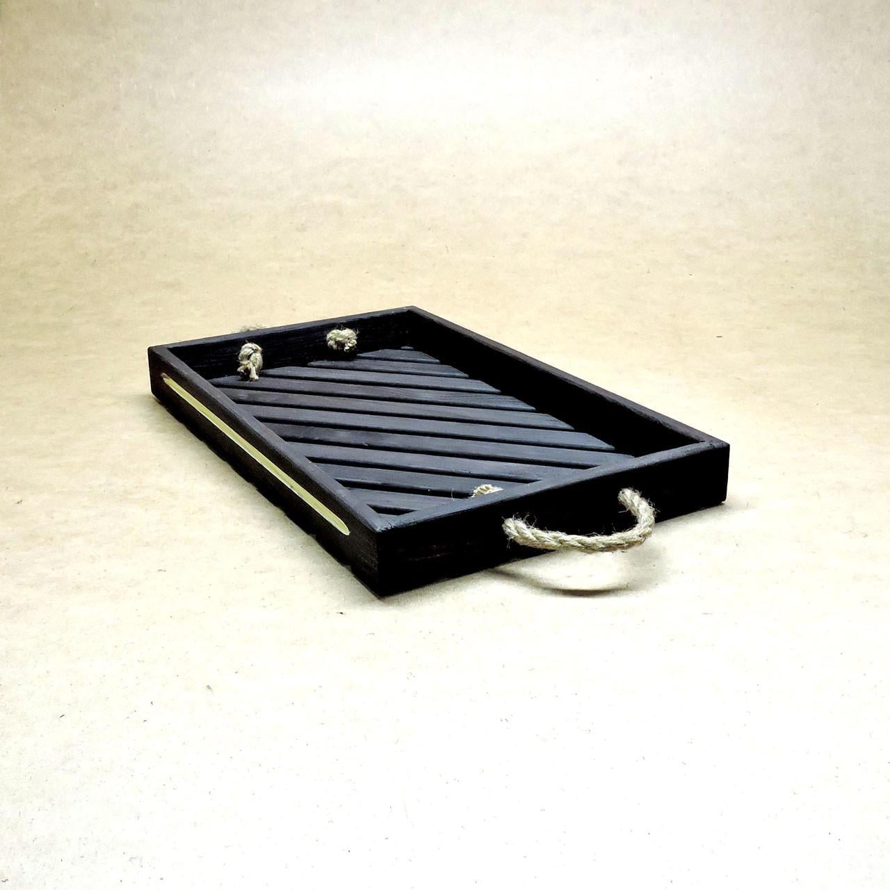 Поднос деревянный Ломмел графит (ПДС-000208)