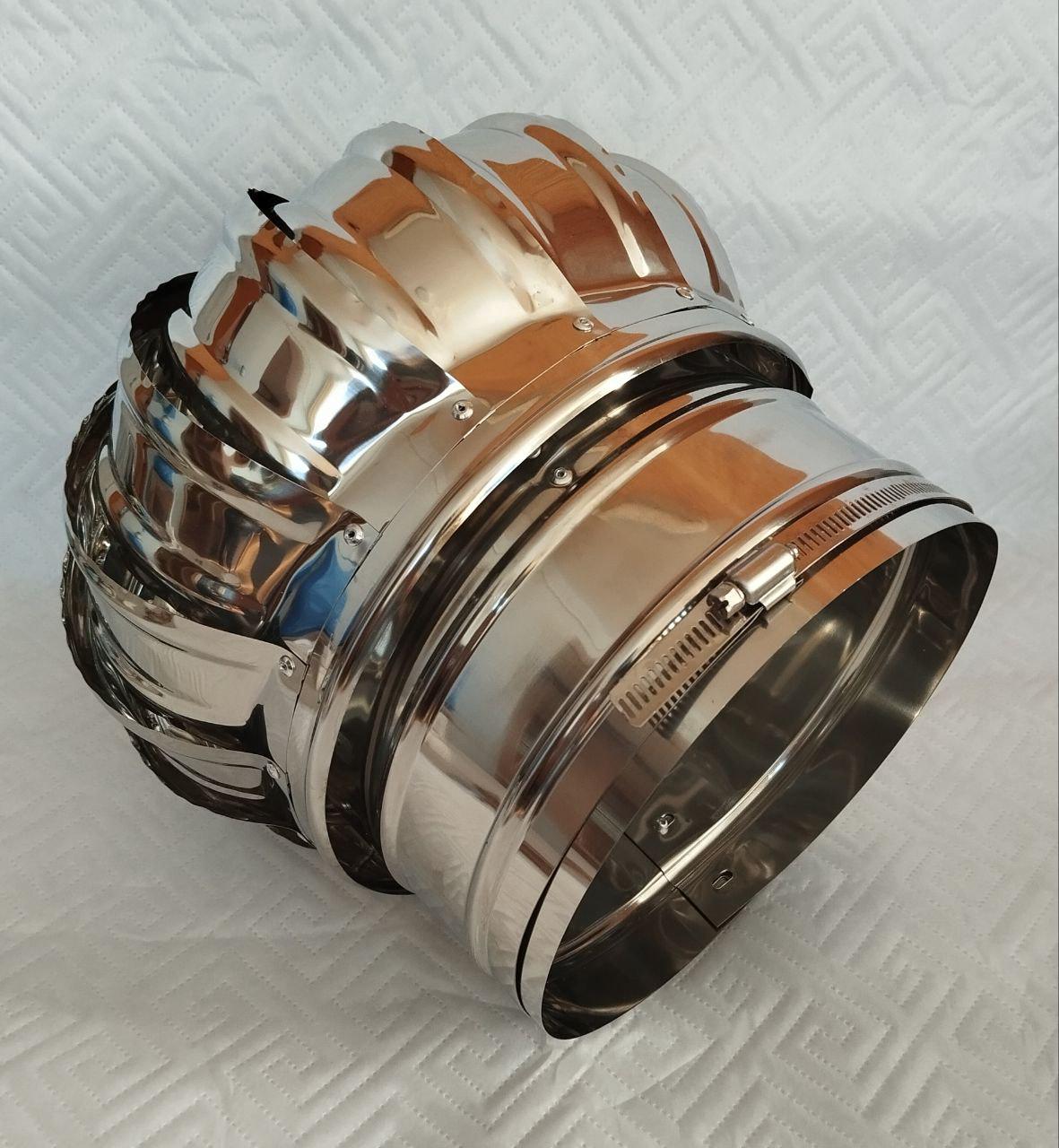 Турбодефлектор вентиляционный из нержавеющей стали 201 d 200 мм (23505695) - фото 5 Турбодефлектор вентиляционный из нержавеющей стали 201 d 200 мм (23505695) - фото 5