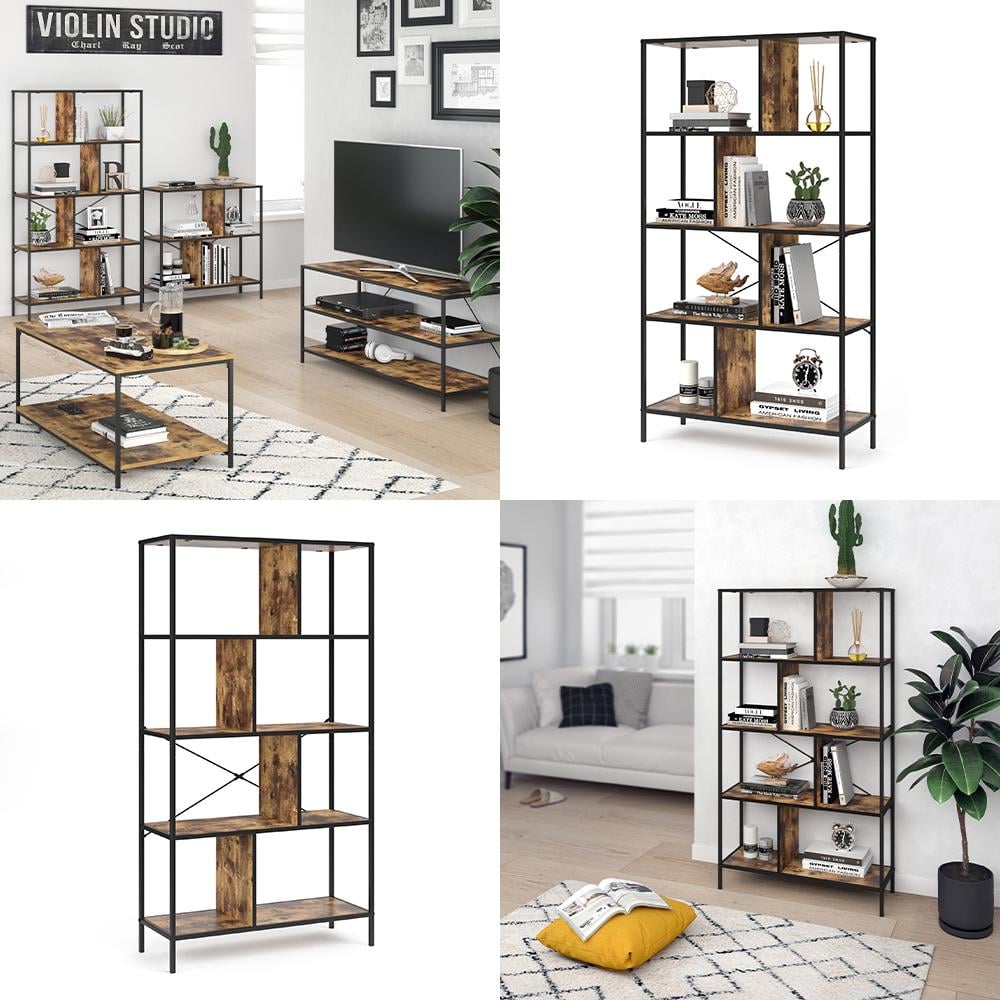 Лофт стеллаж книжный 146х80 Vicco Fyrk - фото 5