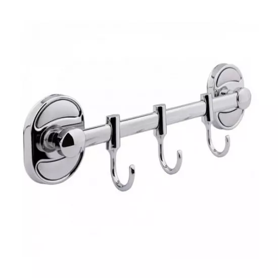 Вішалка Frap F1915-3 на 3 рухомих гачки 240 мм Хром