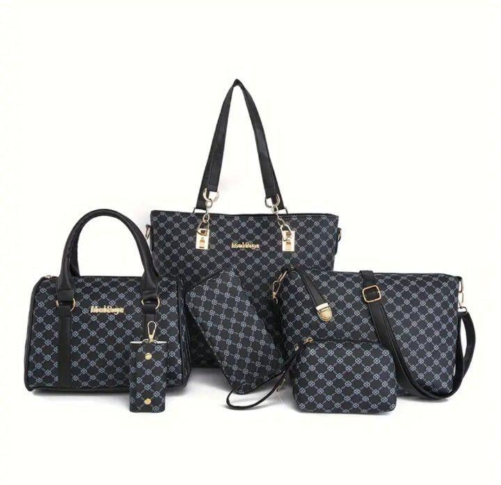 Комплект із 6 жіночих сумок Сірий (584)