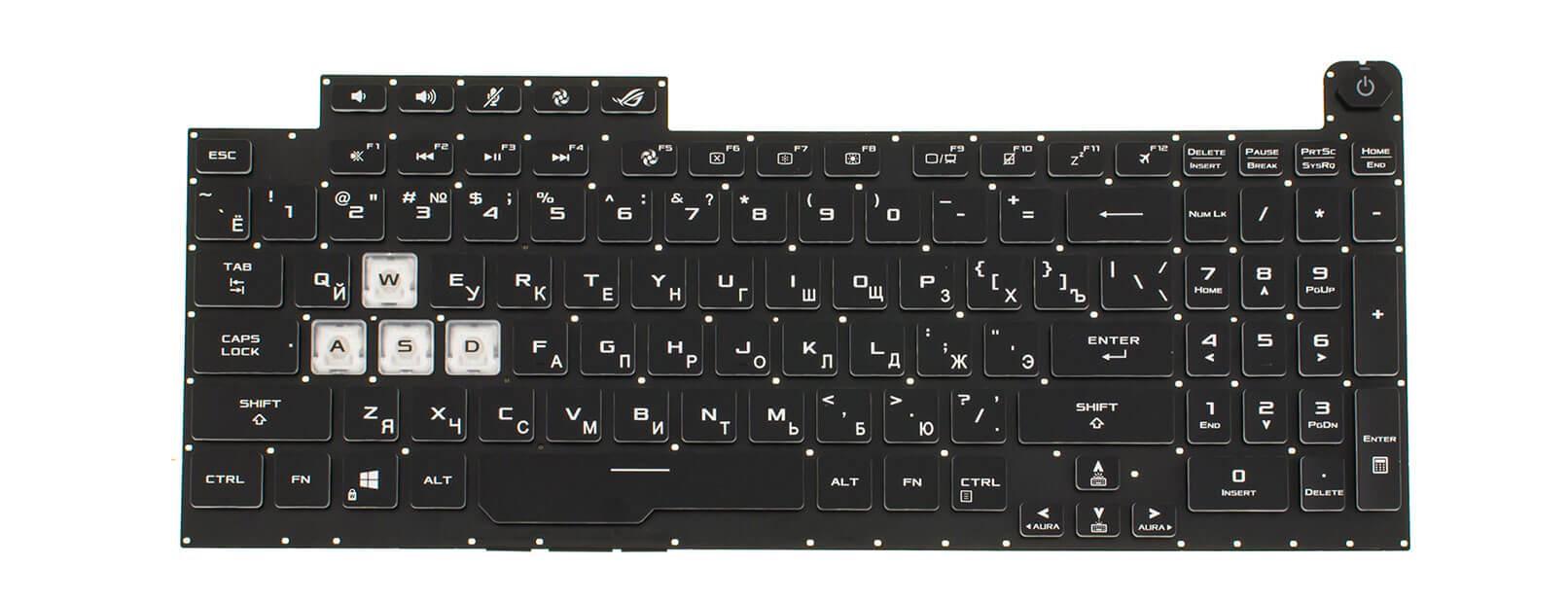 Клавиатура для ноутбука Asus G731GU (0KNR0-661LRU00)