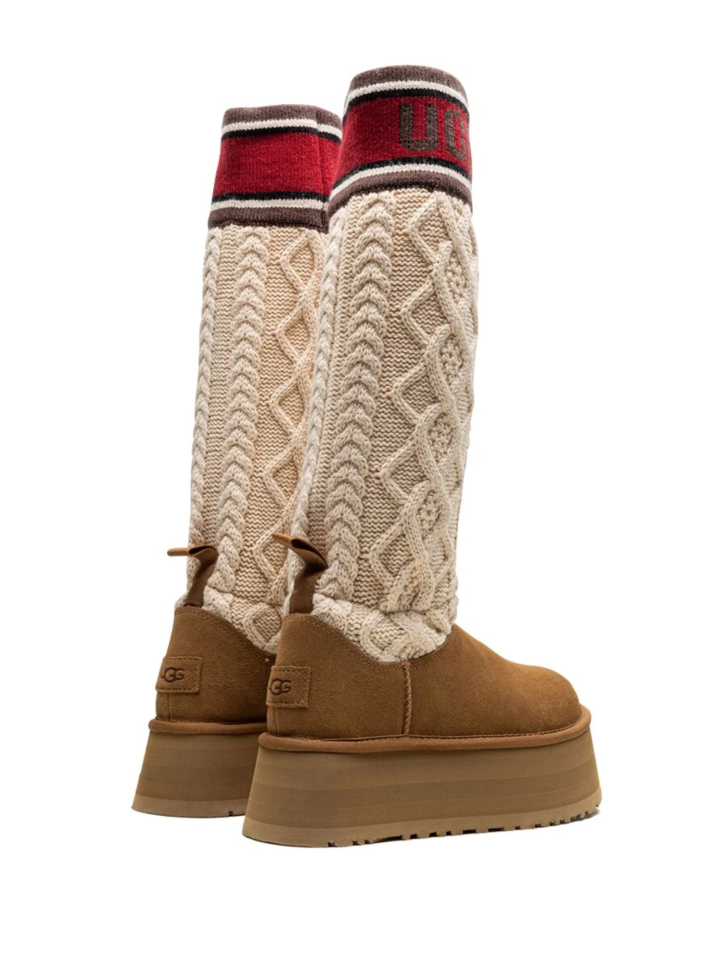 Уги жіночі UGG Sweater Letter Boots Chestnut р. 37 Помаранчевий (16554) - фото 3