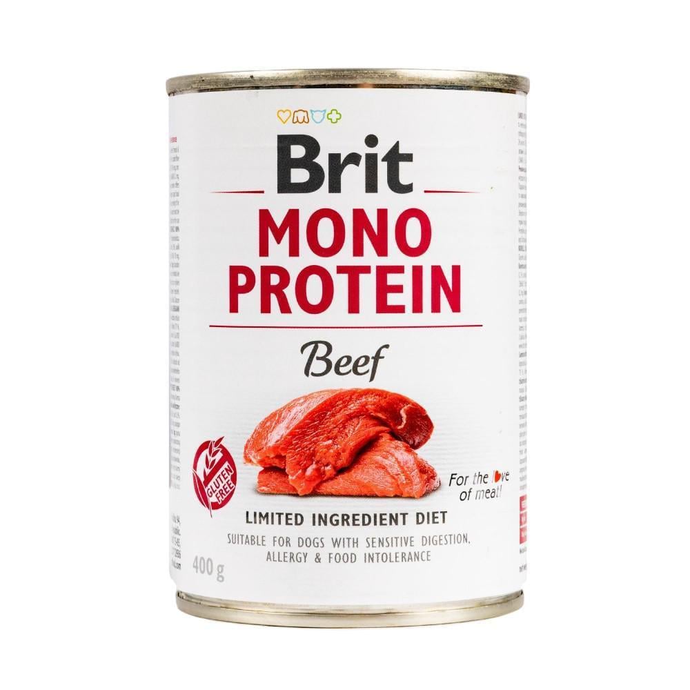 Корм влажный для собак Brit Mono Protein Beef с говядиной 400 г (арт.100057/529766)