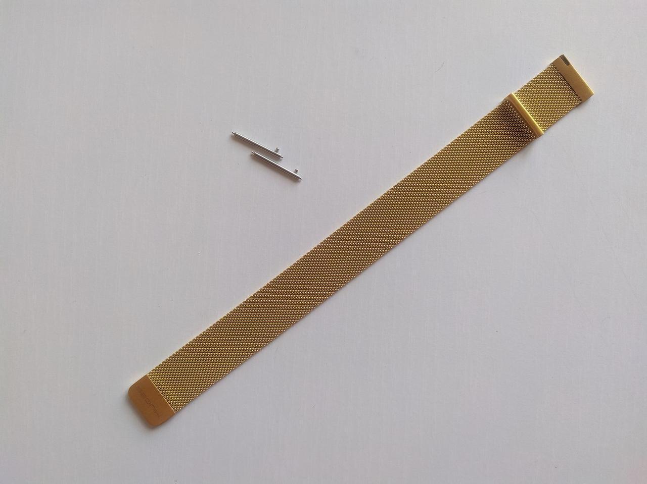 Ремешок для смарт-часов Mijobs миланская петля металлический 22 мм Золотой (1607P) - фото 3 Ремешок для смарт-часов Mijobs миланская петля металлический 22 мм Золотой (1607P) - фото 3