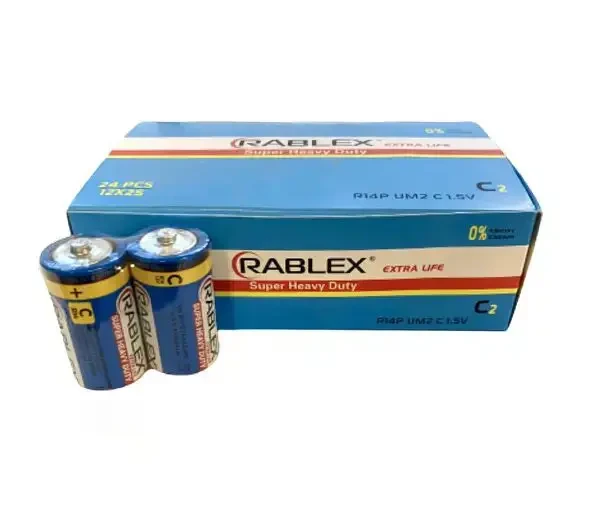 Батарейки Rablex Super Heavy Duty C/LR14 24 шт./уп. - фото 1 Батарейки Rablex Super Heavy Duty C/LR14 24 шт./уп. - фото 1