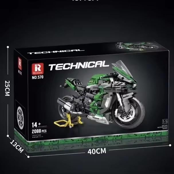 Конструктор дитячий Мотоцикл спортивний 2088 деталей (2402604425) - фото 4 Конструктор дитячий Мотоцикл спортивний 2088 деталей (2402604425) - фото 4