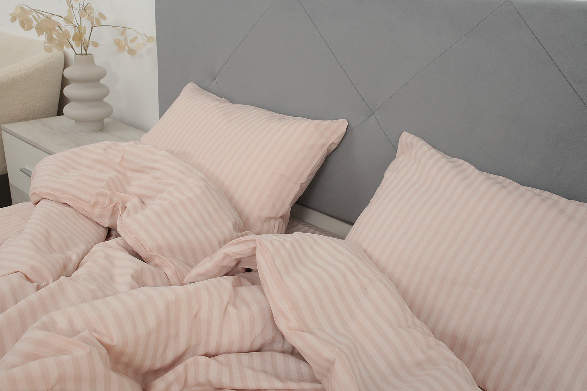 Комплект постельного белья Amore Glux-10024 бязь Пудровый (KPB-A1,5-GLux-10024pudra(70x70)_) - фото 6 Комплект постельного белья Amore Glux-10024 бязь Пудровый (KPB-A1,5-GLux-10024pudra(70x70)_) - фото 6