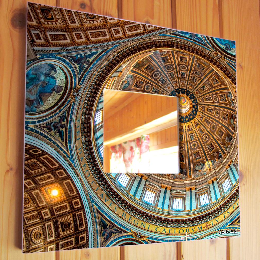 Зеркало декоративное Католический Собор Святого Петра 260х260 мм (M04094)