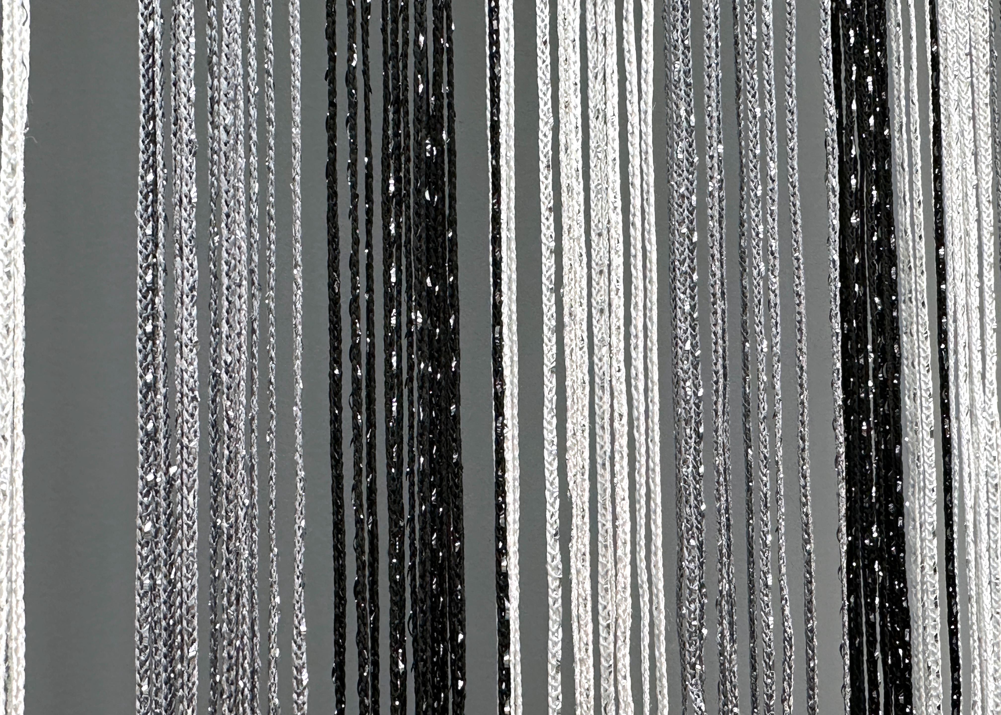 Шторы-нити с люрексом 300х300 см Графитовый/Черный/Белый (61-102) - фото 7