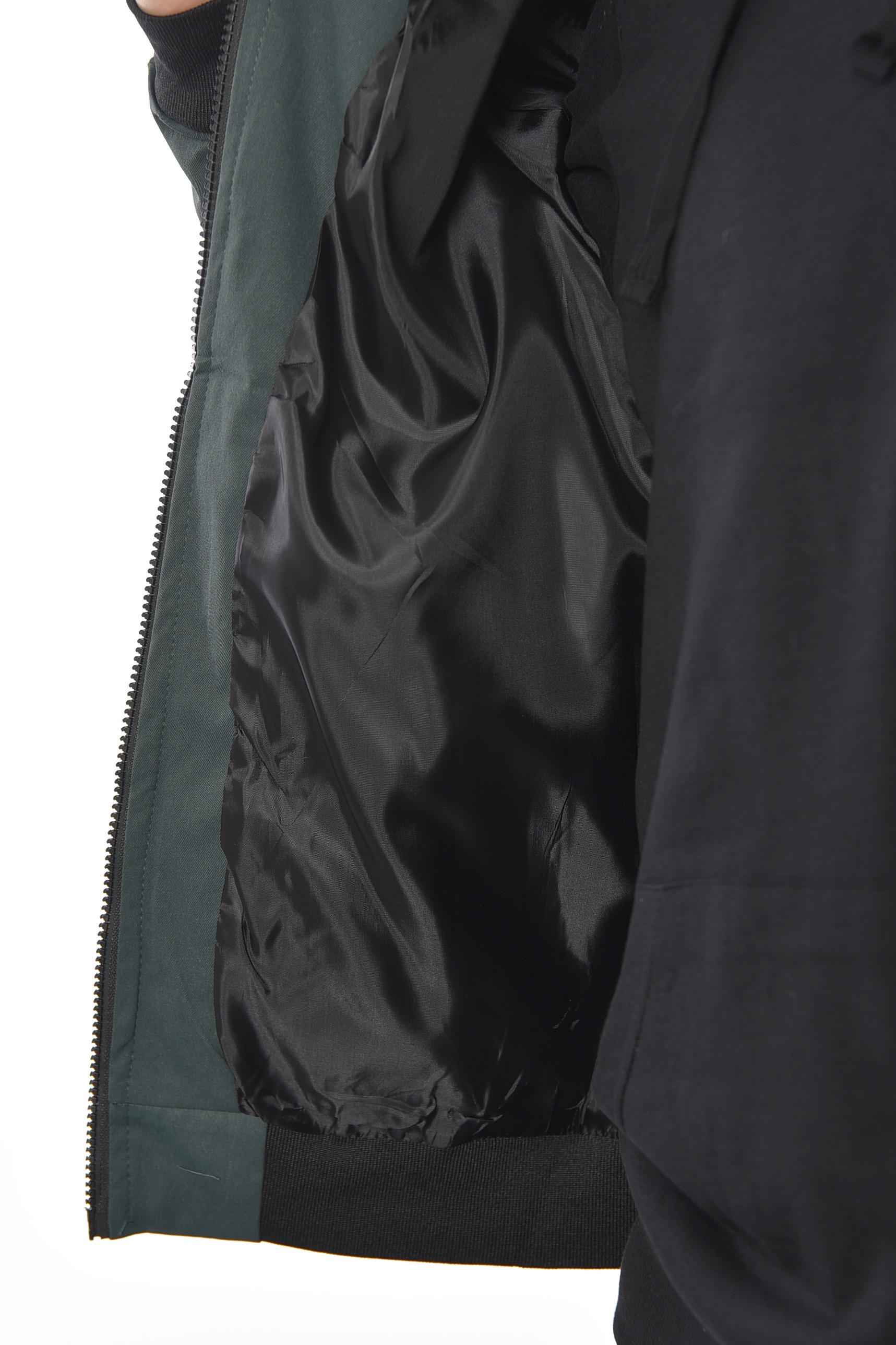 Бомбер мужской однотонный 2XL Темно-зеленый (190558) - фото 4 Бомбер мужской однотонный 2XL Темно-зеленый (190558) - фото 4