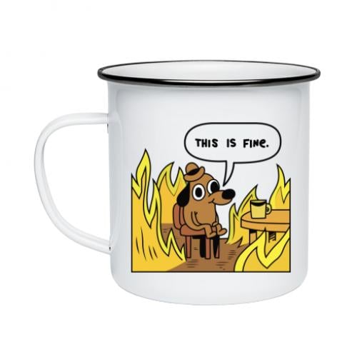 Чашка эмалированная This is fine 300 мл Белый (613136-1-47542)