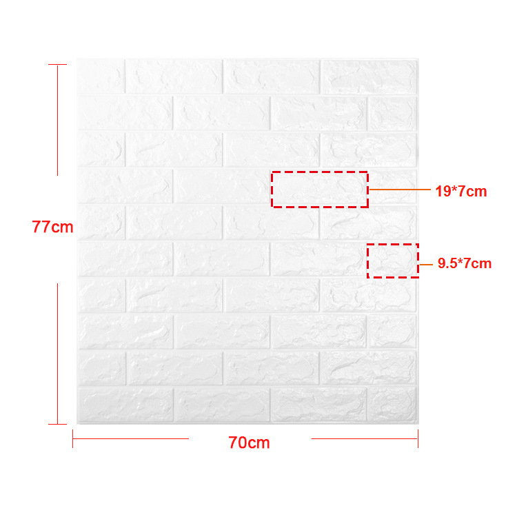 3D-панель Кирпич на самоклеющейся основе 700х770х5 мм Белый (SW-00000029) - фото 9