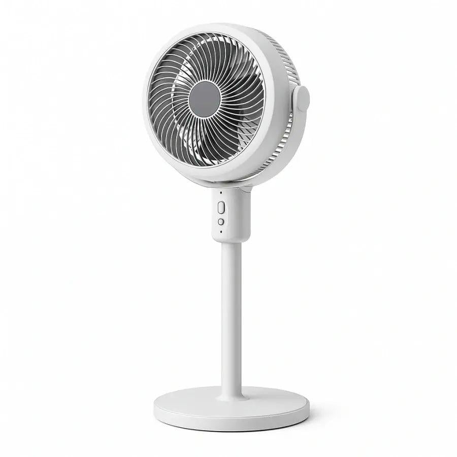 Напольный вентилятор Midsummer LY-960 с 5 скоростями, пультом ДУ, таймером и отсеком для ароматических пластин, белый
