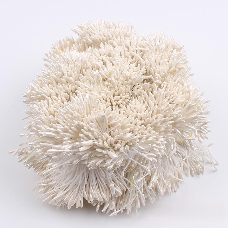 Тичинки подвійні перламутрові 6х0,1 см 360 шт. Кремовий (ДЦ6001т03)