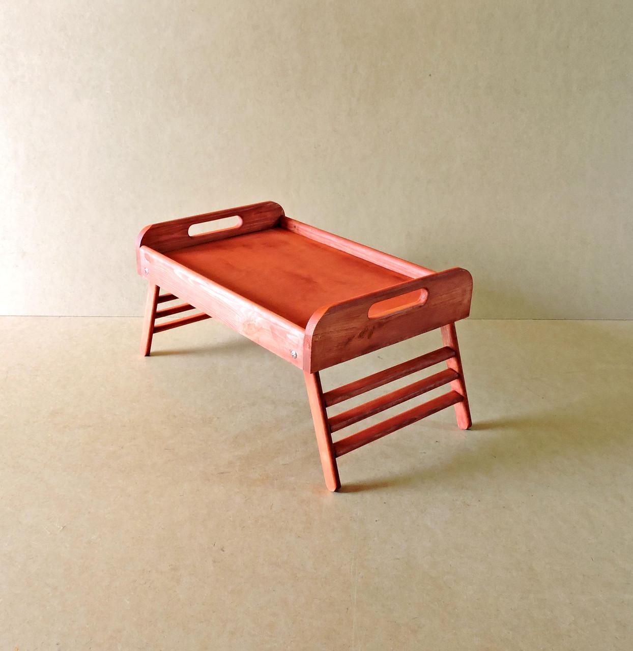 Столик-піднос для сніданку з дерева Вермонт Корал (СТП-000714) - фото 7 Столик-піднос для сніданку з дерева Вермонт Корал (СТП-000714) - фото 7