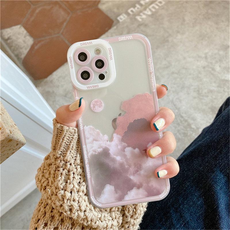 Чехол для iPhone 12 Pro Max Ethereal Dream с защитой камеры Прозрачно-розовый