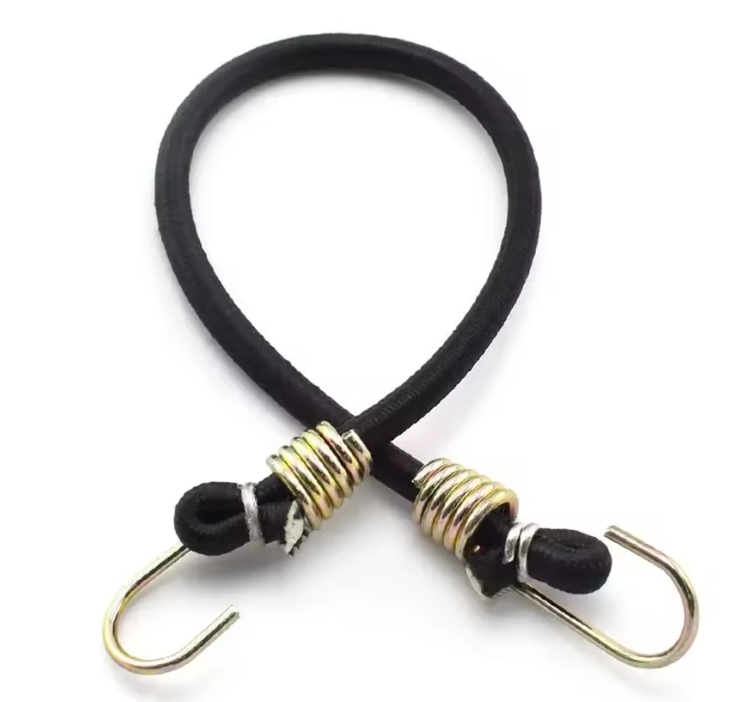 Резинка крепежная эластичная с крючками для багажа 30 см Black