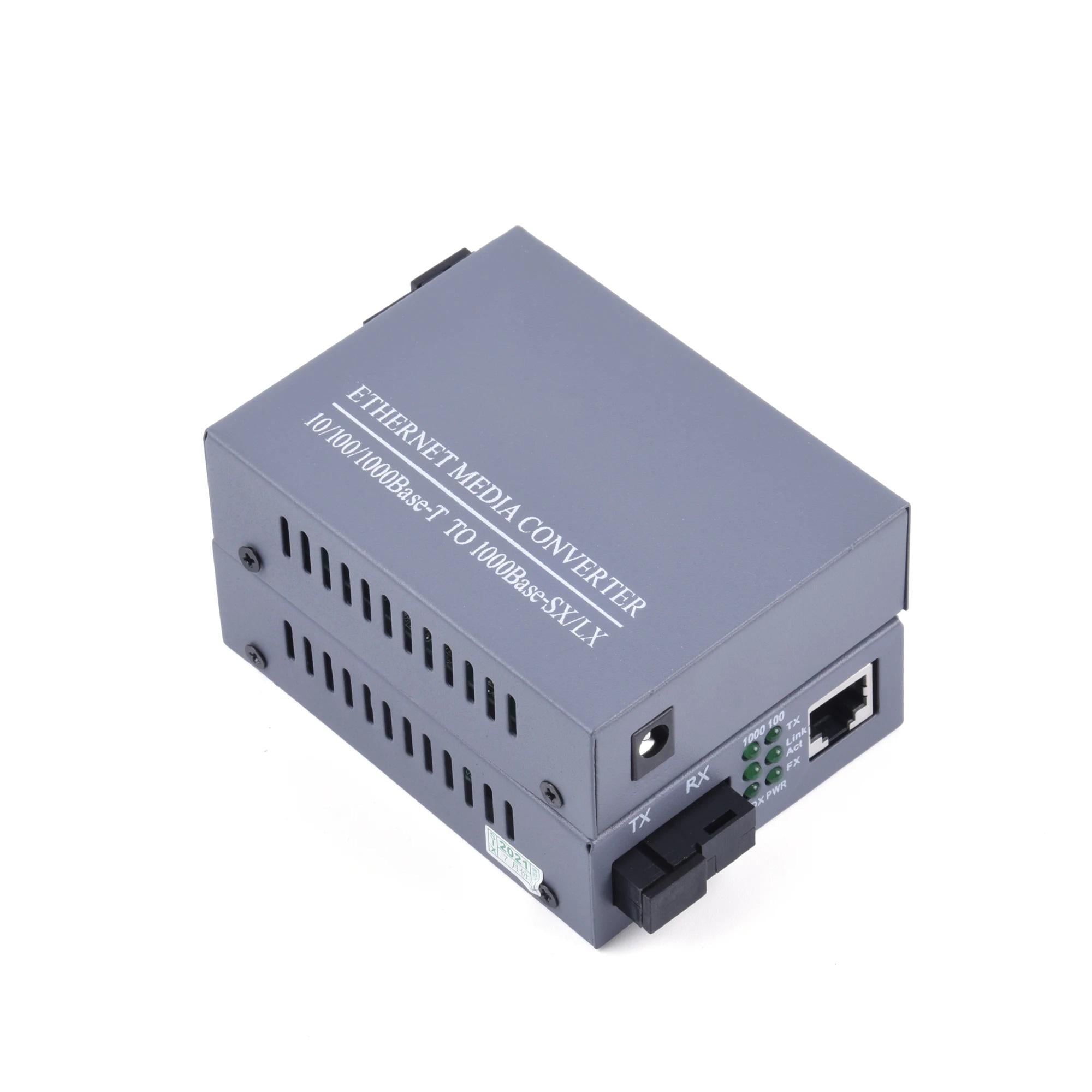 Комплект медиаконвертеров оптика RJ45 HTB-GS-03 1000Mbps SC одномодовый до 20 км Ethernet (00-00030114)