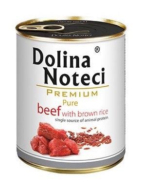 Корм влажный гипоаллергенный для собак Dolina Noteci Premium Pure с говядиной и коричневым рисом 400 г (1719309928) - фото 1