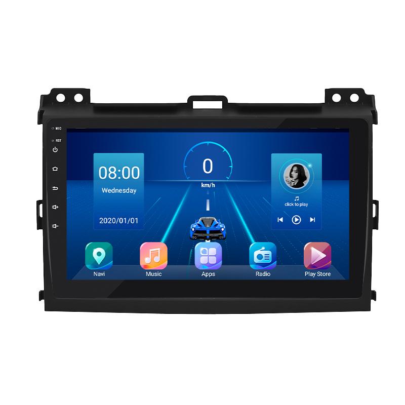 Штатная магнитола Lesko для Toyota Land Cruiser Prado 120 Series Рестайлинг 2007-2009 9" 2/32 4G GPS Premium