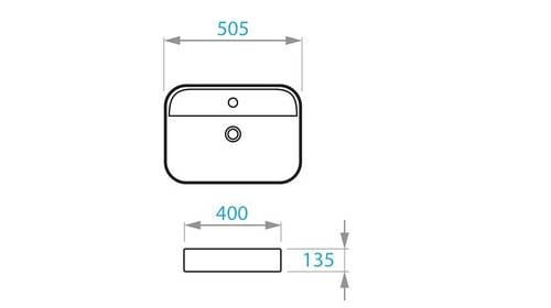 Умивальник на стільницю Koller Pool Trend 50,5x40 см Білий (TR-0505M-WB) - фото 2