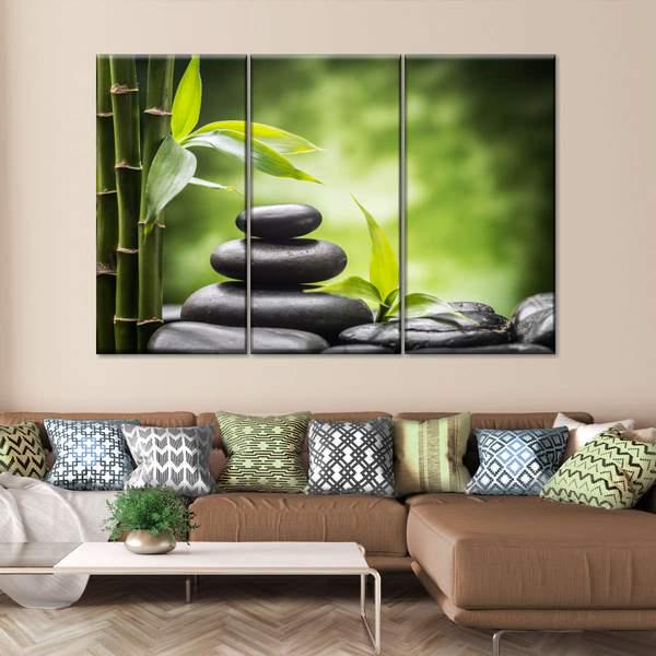 Модульная картина KIL Art Таинство камней из трех частей 128x81 см (M3_L_102)
