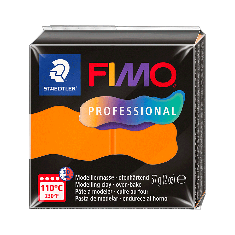 Глина полимерная Fimo Professional 57 г Оранжевый (8040-4)