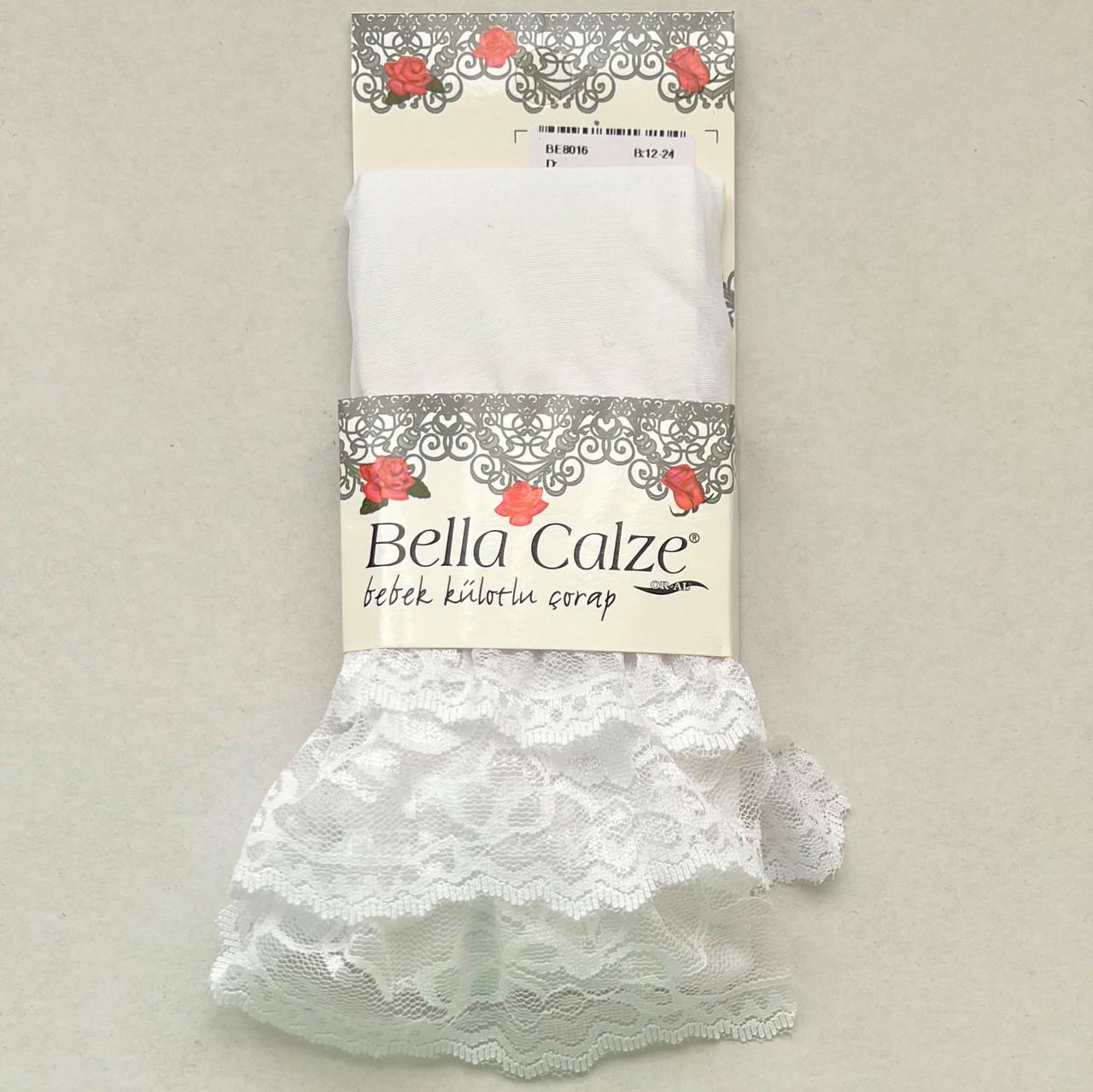 Колготки для девочки капроновые Bella Calze с рюшами 80-92 см Белый (32408146)