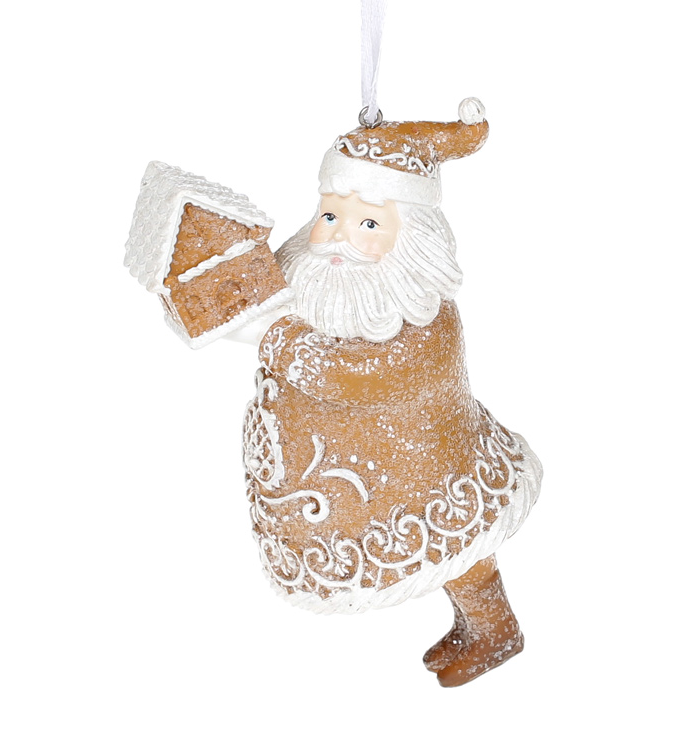 Фигурка новогодняя подвесная BonaDi Пряничный Санта-Клаус (838-288)