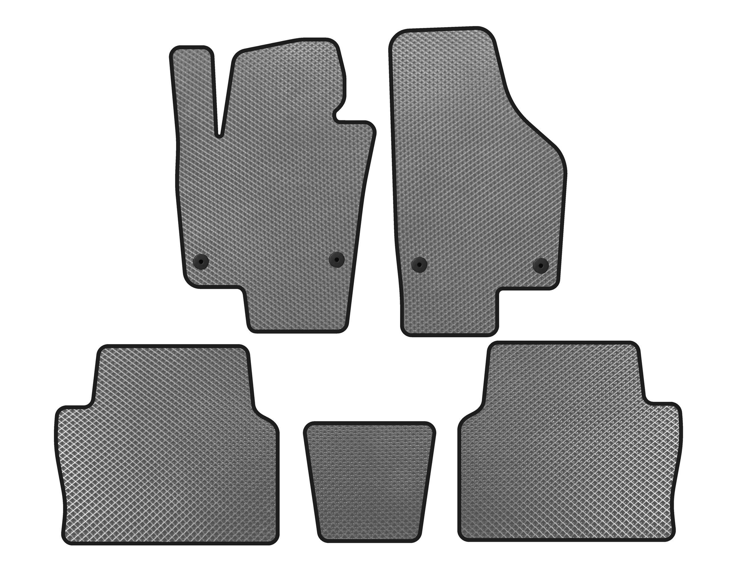 Коврики EVA Digital Designs для Seat Alhambra 2010- гг. этилвинилацетат 2 ряда Серый
