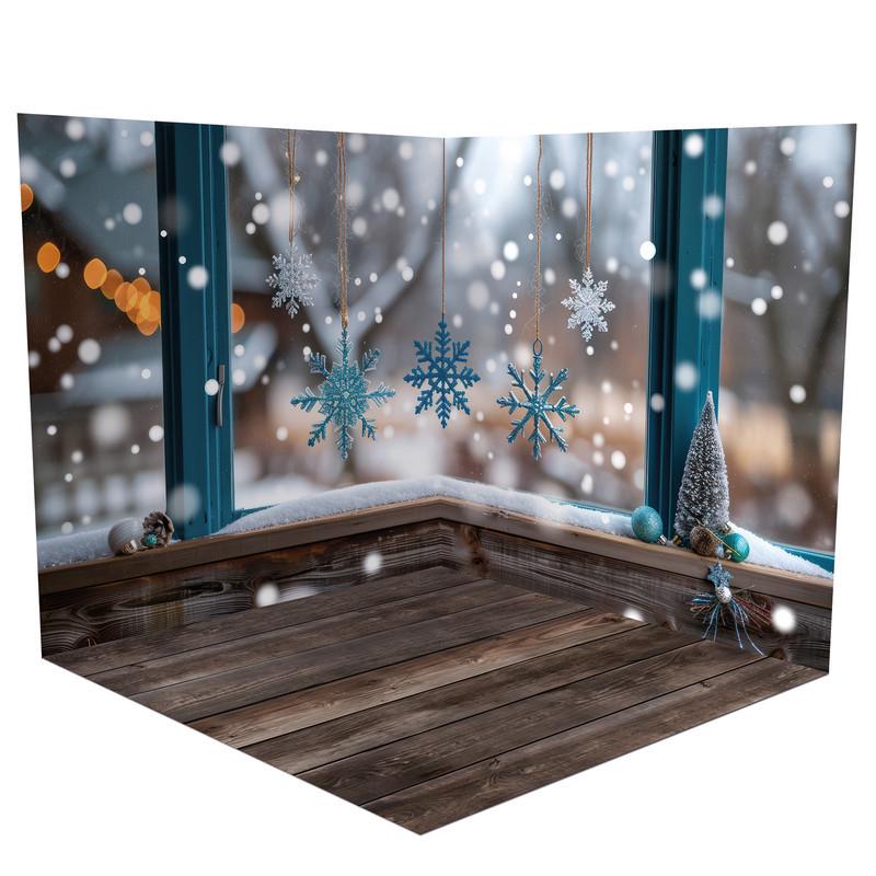 Фотофон новогодний угловой виниловый Frontlit 160x160 см 450 г/м2 №58567