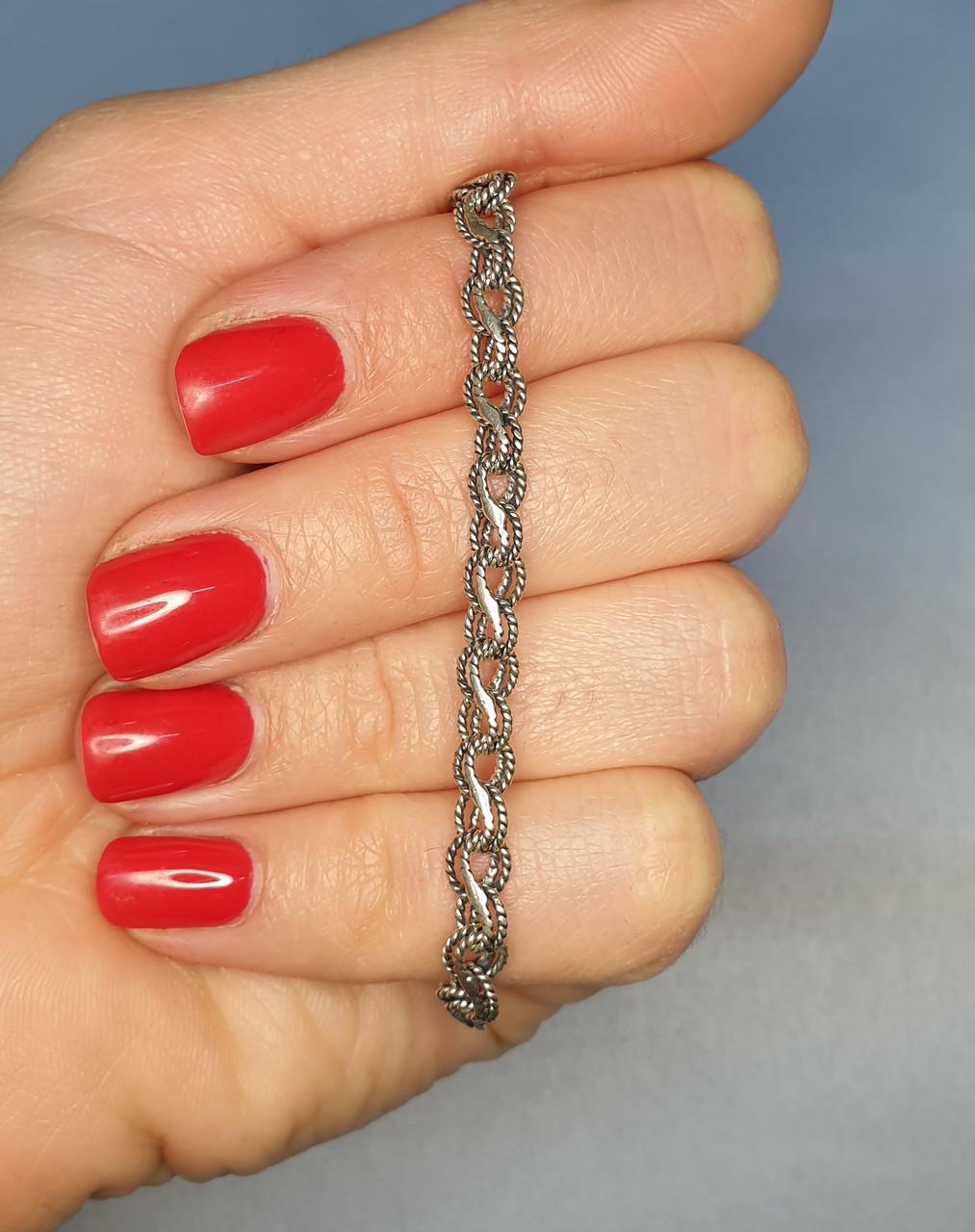 Браслет серебряный Ореховый р. 17,5 6,5 г